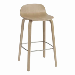 Chaise de bar 65 cm en chêne naturel Visu - Muuto