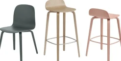 Chaise de bar 65 cm en chêne naturel Visu - Muuto