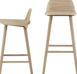 Chaise de bar 75 cm gris Visu - Muuto