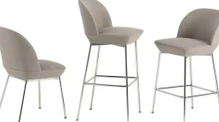 Chaise de bar 65 cm noire et pieds chrome Oslo - Muuto
