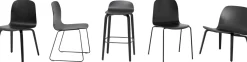Chaise de bar 65 cm noir Visu - Muuto