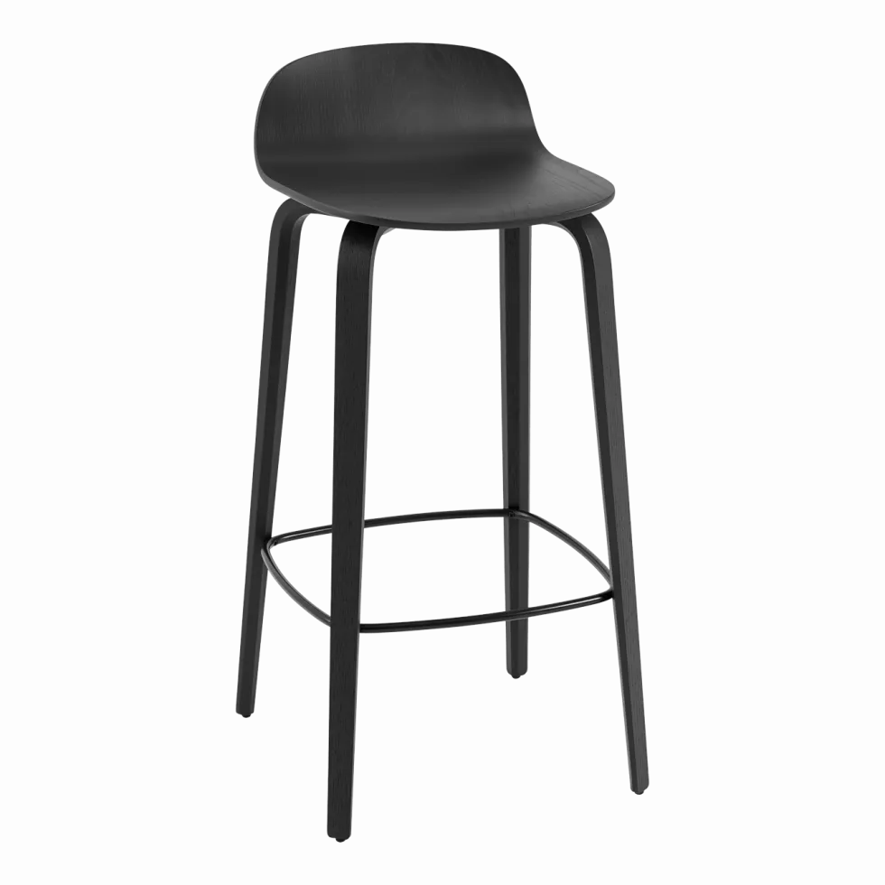Chaise de bar 75 cm noir Visu - Muuto