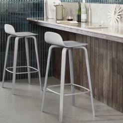 Chaise de bar 75 cm noir Visu - Muuto