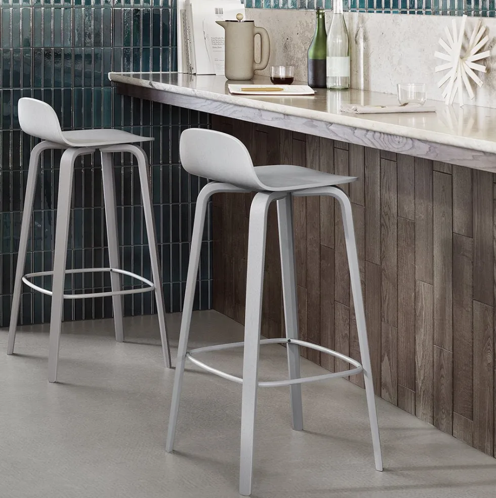 Chaise de bar 75 cm noir Visu - Muuto