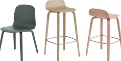 Chaise de bar 75 cm noir Visu - Muuto