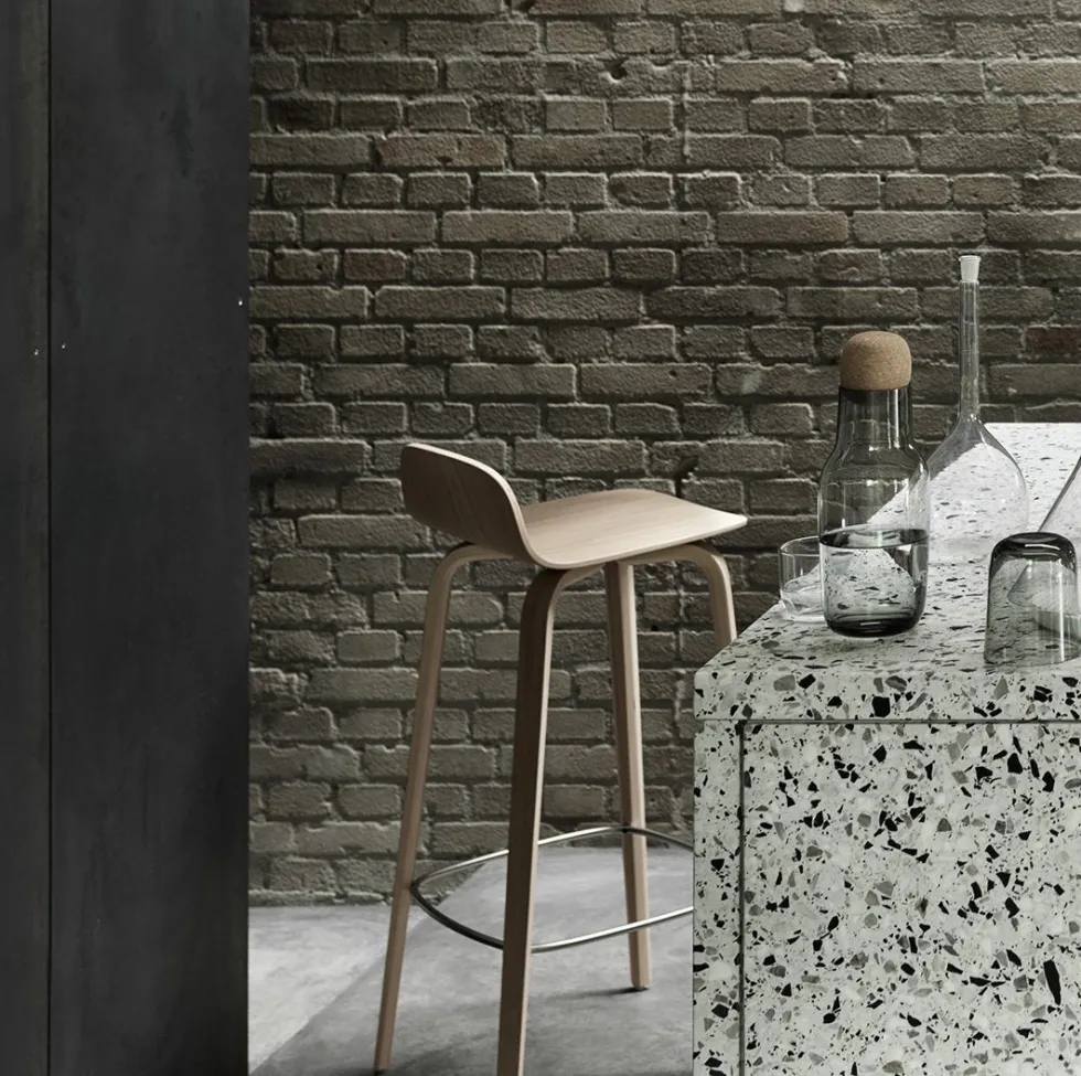Chaise de bar 75 cm noir Visu - Muuto