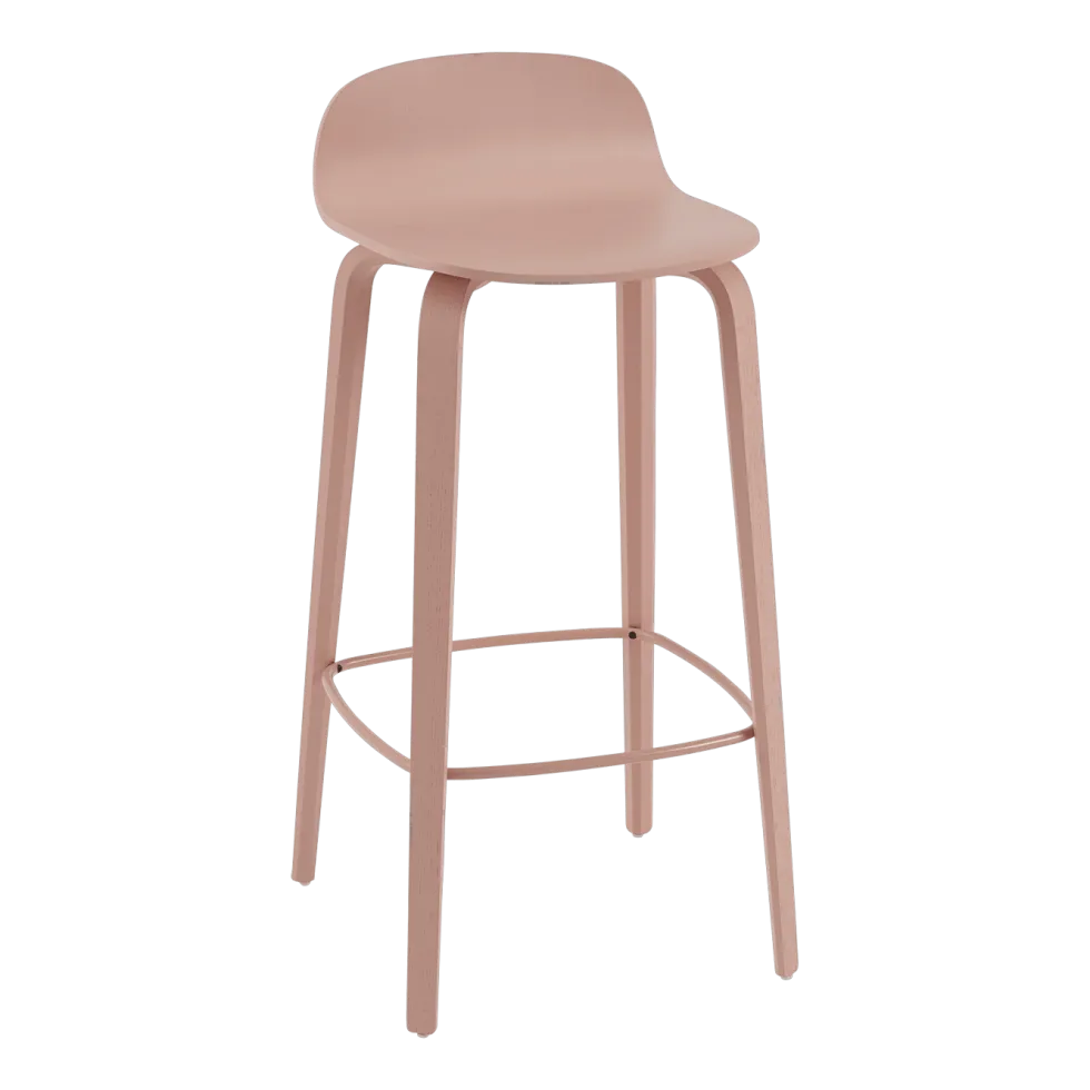 Chaise de bar 75 cm rose Visu - Muuto