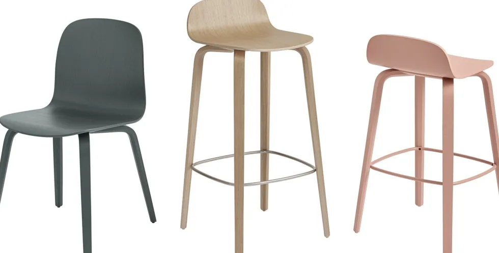 Chaise de bar 75 cm vert foncé Visu - Muuto