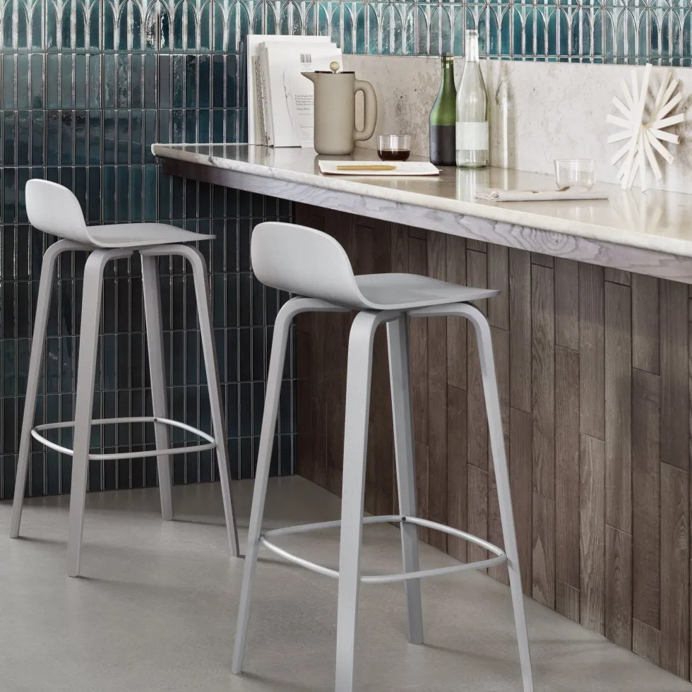Chaise de bar 75 cm vert foncé Visu - Muuto