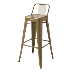 Chaise de bar de jardin en acier brun vert 75cm HPD 75 - Tolix