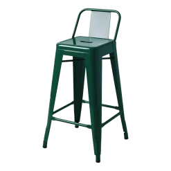 Chaise de bar de jardin en acier vert mousse 65cm HPD 65 - Tolix