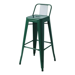 Chaise de bar de jardin en acier vert mousse 75cm HPD 75 - Tolix