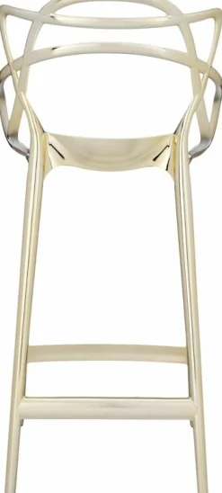 Chaise de bar dorée 65 cm Masters - Kartell