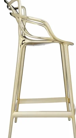 Chaise de bar dorée 65 cm Masters - Kartell