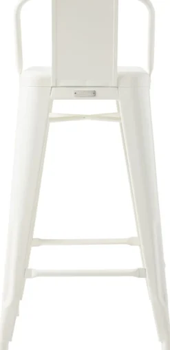 Chaise de bar en acier blanc pur 65cm HPD65 - Tolix