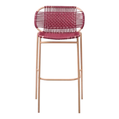 Chaise de bar en acier violet Cielo - Ames