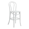 Chaise de bar en bois blanc 64 cm Bistro - Nordal
