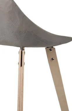 Chaise de bar en bois et béton Hauteville - Lyon Béton