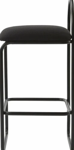 Chaise de bar en bouclé gris anthracite 37 x 39 x 92 cm Angui - AYTM