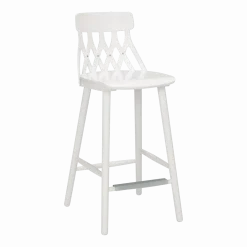 Chaise de bar en bouleau blanc 63 cm Y5 - Hans K