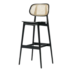 Chaise de bar en cannage et chêne noir 110 cm Titus - Vincent Sheppard