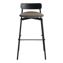 Chaise de bar en hêtre noir tapissée 91 cm Fromme - Petite Friture