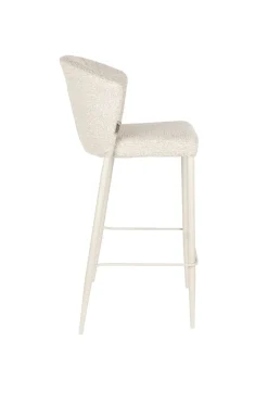 Chaise de bar en tissu et métal beige 73cm Georgia - Dutchbone