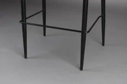 Chaise de bar en velours terracotta et acier noir Georgia - Dutchbone