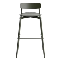 Chaise de bar extérieure en métal vert bouteille 75cm Fromme - Petite friture