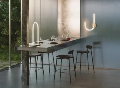 Chaise de bar extérieure en métal vert bouteille 75cm Fromme - Petite friture