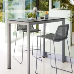 Chaise de bar grise Breeze - Cane-Line