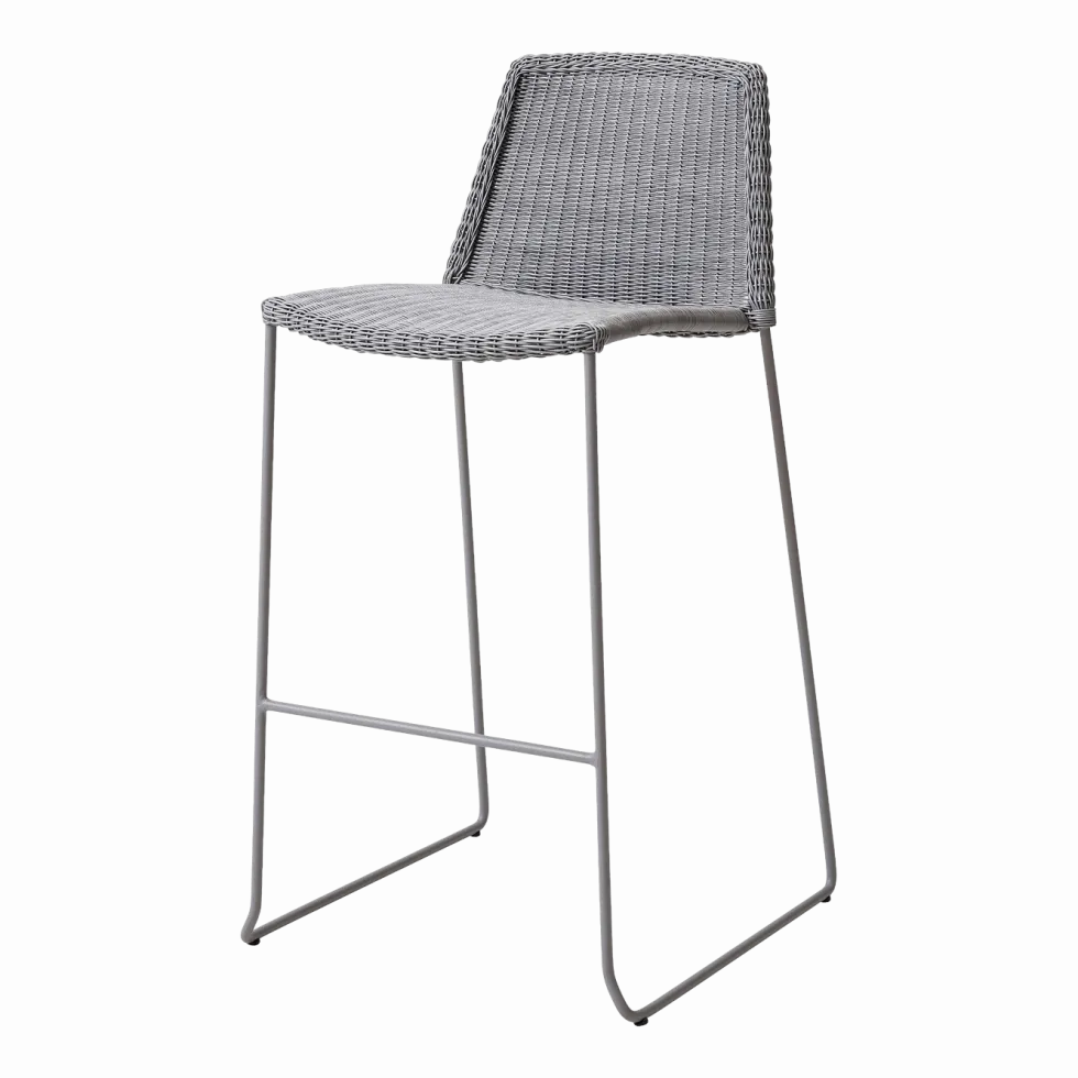 Chaise de bar grise Breeze - Cane-Line