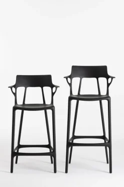 Chaise de bar grise 65 cm A.I - Kartell