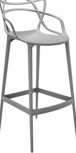 Chaise de bar grise 75 cm Masters - Kartell