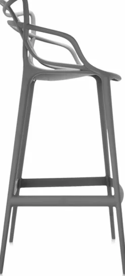 Chaise de bar grise 75 cm Masters - Kartell
