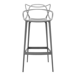 Chaise de bar grise 75 cm Masters - Kartell
