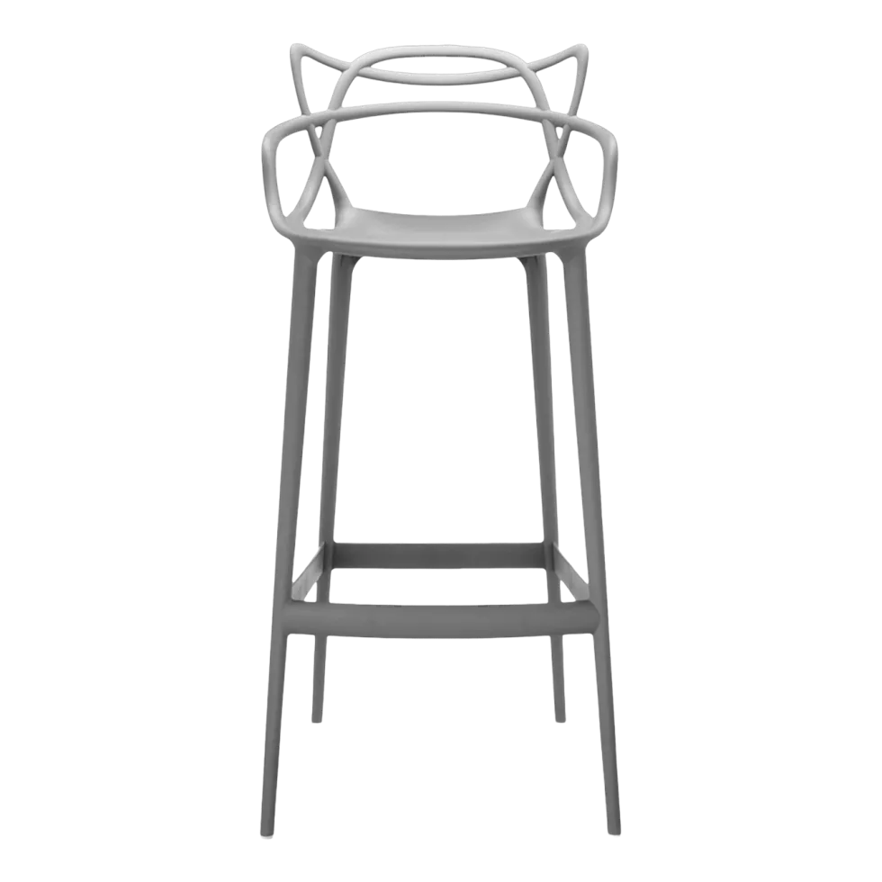 Chaise de bar grise 75 cm Masters - Kartell