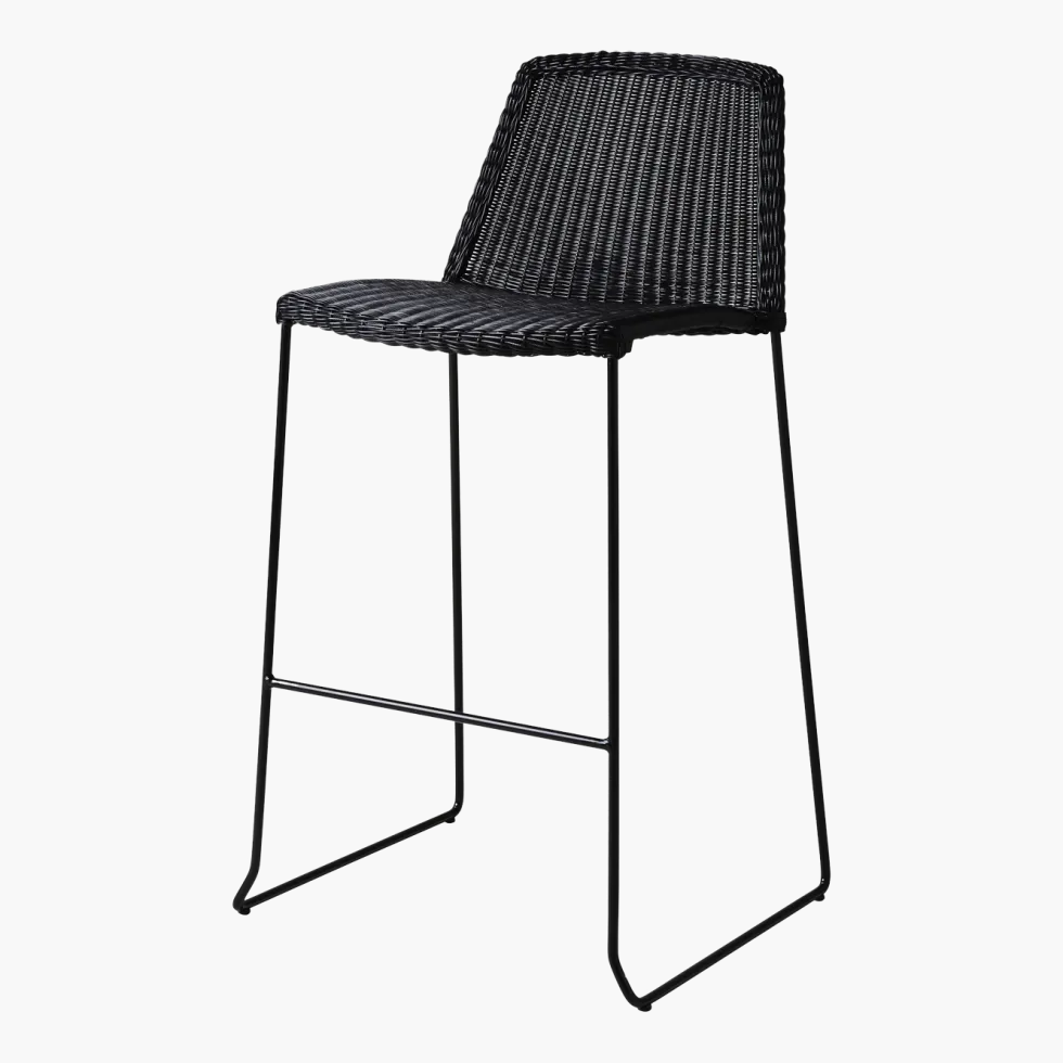 Chaise de bar noire Breeze - Cane-Line