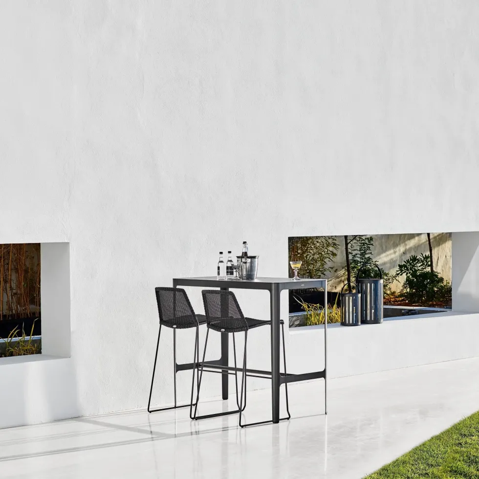 Chaise de bar noire Breeze - Cane-Line