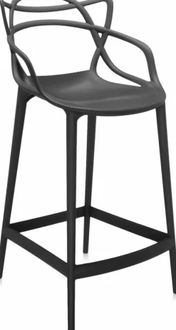 Chaise de bar noire 65 cm Masters - Kartell