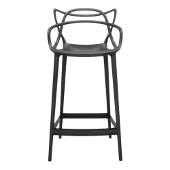 Chaise de bar noire 65 cm Masters - Kartell