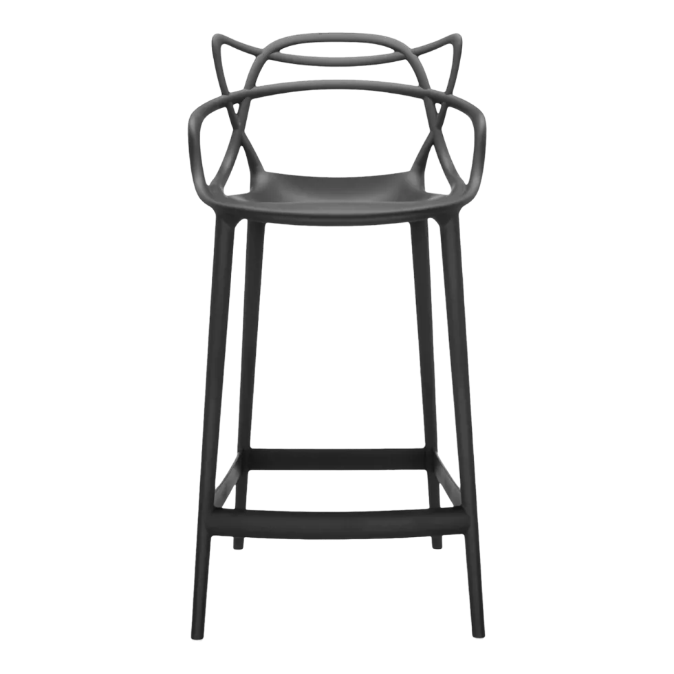Chaise de bar noire 65 cm Masters - Kartell