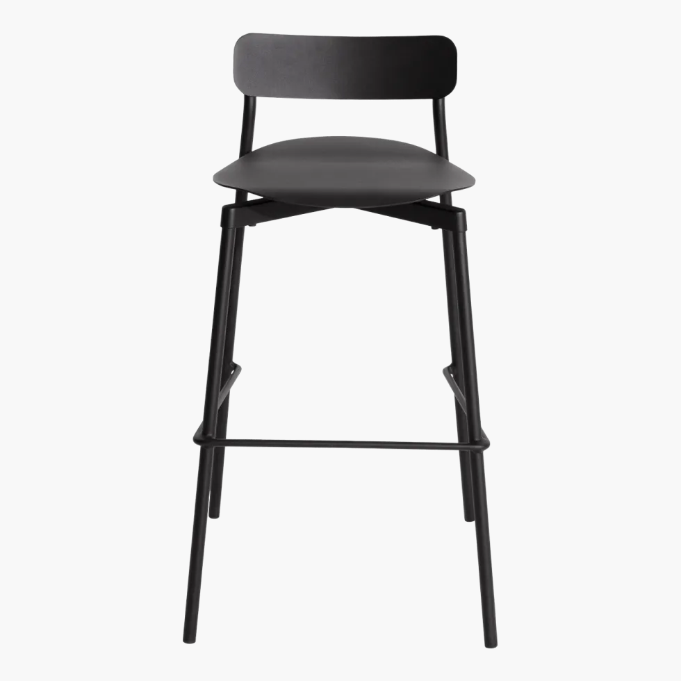 Chaise de bar outdoor noire 75 cm Fromme - Petite friture