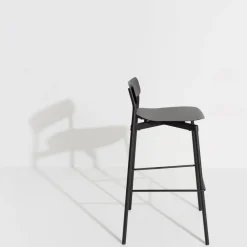 Chaise de bar outdoor noire 75 cm Fromme - Petite friture