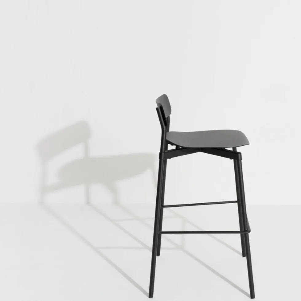 Chaise de bar outdoor noire 75 cm Fromme - Petite friture