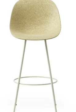 Chaise de bar recyclable en chanvre et acier crème 75cm Mat - Normann Copenhagen
