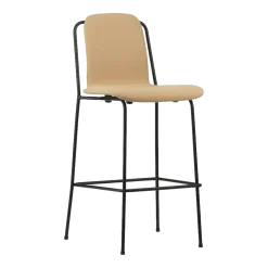 Chaise de bar Studio 75 Cm Full Uph. Black Steel - Normann Copenhagen