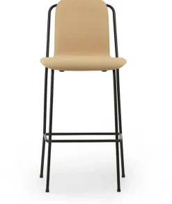 Chaise de bar Studio 75 Cm Full Uph. Black Steel - Normann Copenhagen