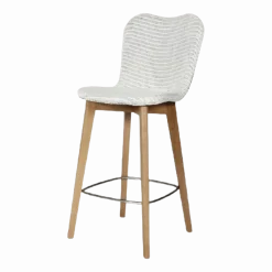 Chaise de bar tressée blanche 67 cm Lily - Vincent Sheppard