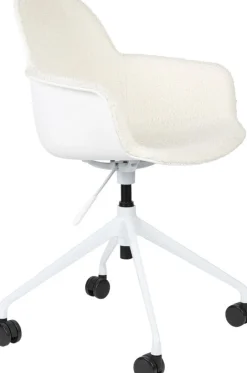 Chaise de bureau avec accoudoirs en aluminium et polypropylène blanc 84,4cm Albert Kuip - Zuiver